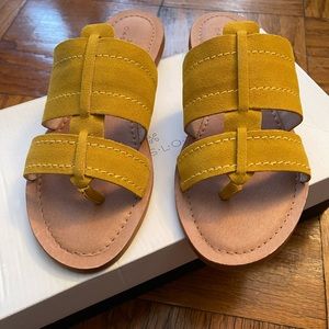Caslon Suede Yellow Sandal Size 8.5M